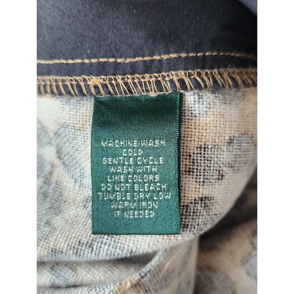 Lauren Ralph Lauren Linen Cotton Button Front Leopard Print Mini Skirt Size 6P - Picture 5 of 8